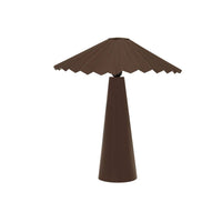 GlobeWest Sedona Ripple Table Lamp - Matt Puce