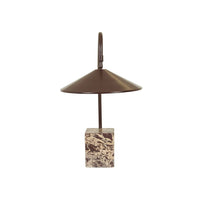 GlobeWest Sedona Scout Table Desk Lamp - Chocolate Marble - Matt Puce