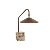 GlobeWest Sedona Scout Table Desk Lamp - Chocolate Marble - Matt Puce