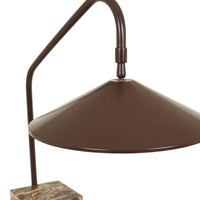 GlobeWest Sedona Scout Table Desk Lamp - Chocolate Marble - Matt Puce