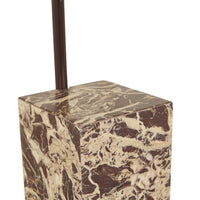 GlobeWest Sedona Scout Table Desk Lamp - Chocolate Marble - Matt Puce