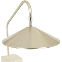 GlobeWest Sedona Scout Table Desk Lamp - Oat Marble - Brushed Nickle