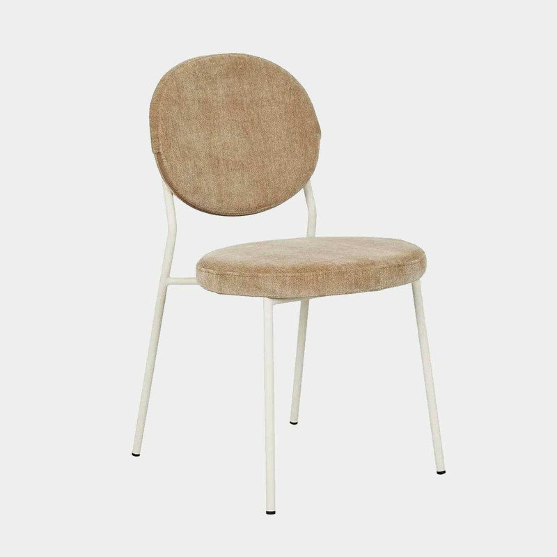 Globe West Dining Chairs Globe West Laylah Loop Dining Chair, Dijon/Bone Powdercoated Metal