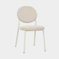 GlobeWest Laylah Loop Dining Chair - Wheat/Almond Powdercoated Metal