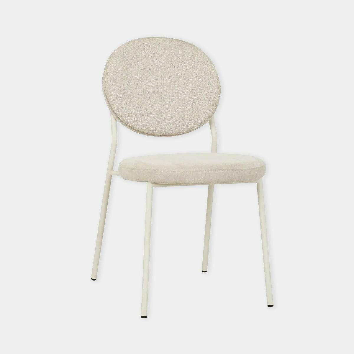 Globe West Dining Chairs Globe West Laylah Loop Dining Chair, Wheat/Almond Powdercoated Metal