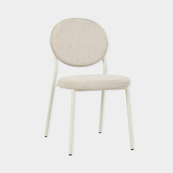 GlobeWest Laylah Loop Dining Chair, Wheat & Almond Powdercoated Metal | Norsu Interiors