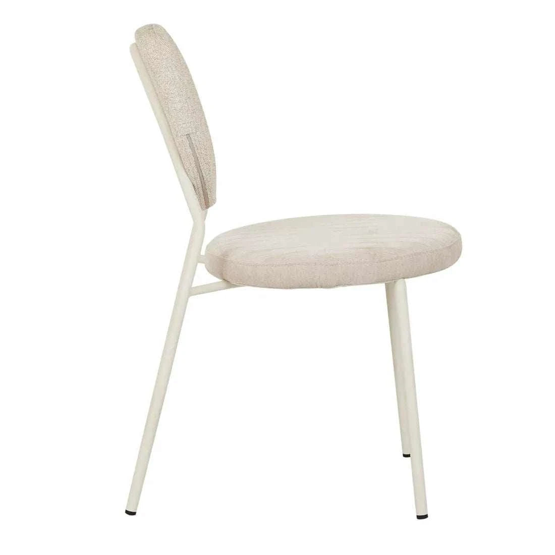 Globe West Dining Chairs Globe West Laylah Loop Dining Chair, Wheat/Almond Powdercoated Metal