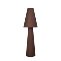 Linen Cone Floor Lamp in brown on white