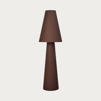 Linen Cone Floor Lamp in Brown