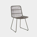 GlobeWest Granada Sleigh Dining Chair - Liquorice