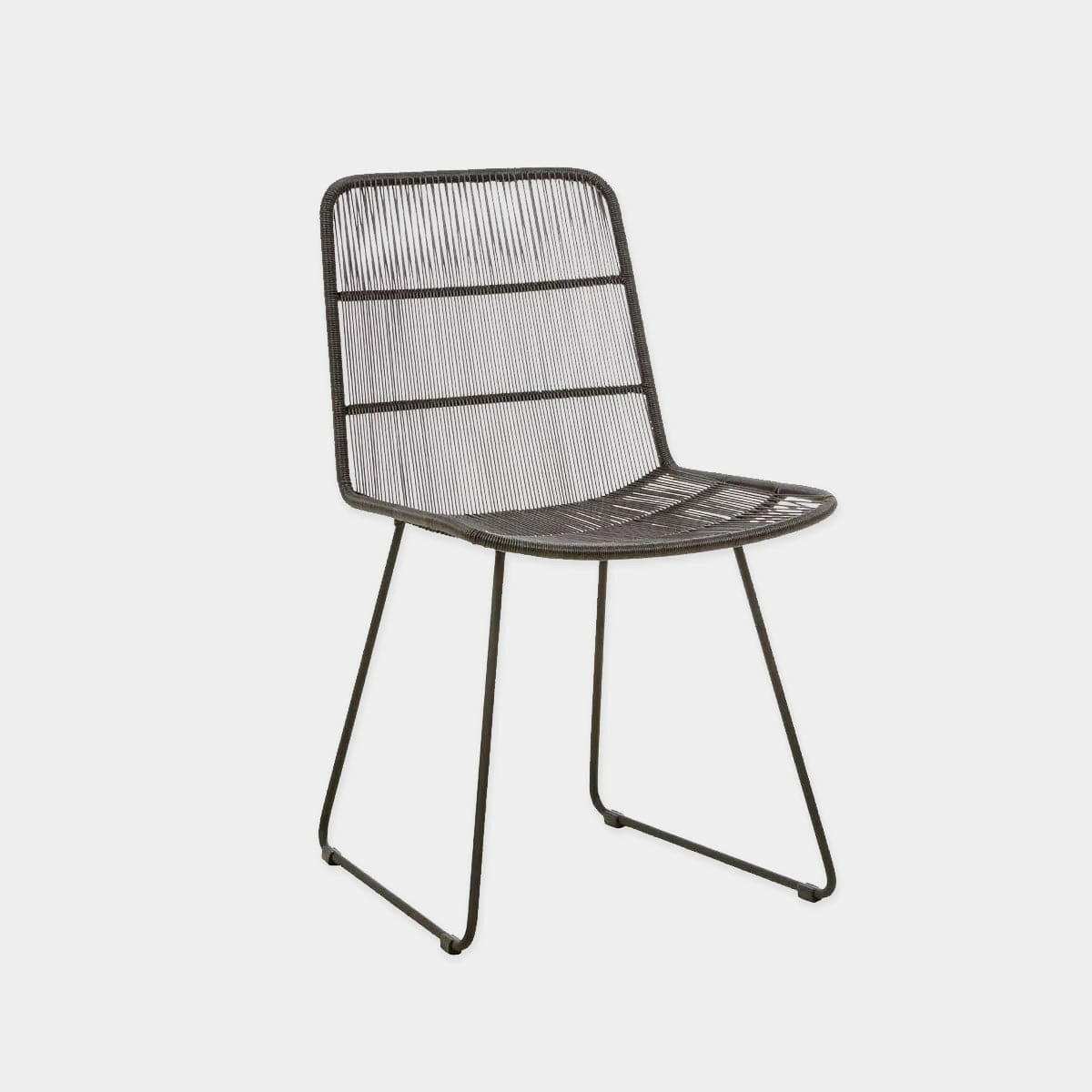Globe West Dining Chairs Globe West Granada Sleigh Dining Chair - Liquorice