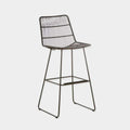 GlobeWest Granada Sleigh Barstool - Liquorice