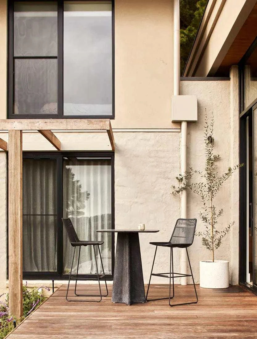 Globe West Dining Chairs Globe West Granada Sleigh Barstool - Liquorice