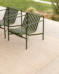 Baya Lonsdale Outdoor Rug - Almond styled outdoors