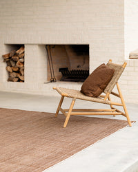 Baya Lonsdale Outdoor Rug - Cumin styled outdoors
