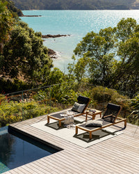 Baya Lonsdale Outdoor Rug - Eucalyptus styled outdoors