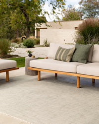 Baya Lonsdale Outdoor Rug - Eucalyptus styled outdoors
