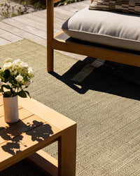 Baya Lonsdale Outdoor Rug - Olive styled outdoors