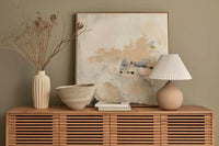 GlobeWest Lorne Ball Table Lamp - Nude Sand/White