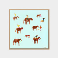 Lottie Rae Gangstas Paradise 10 fine art canvas print in natural timber frame