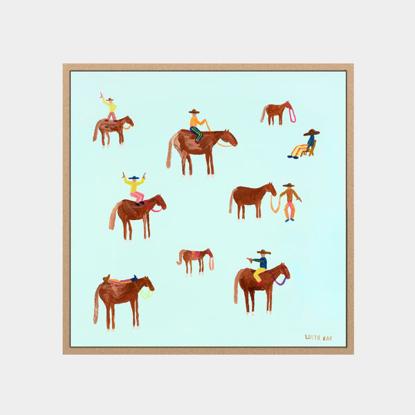 Lottie Rae Gangstas Paradise 10 fine art canvas print in natural timber frame