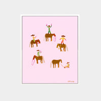 Lottie Rae Gangstas Paradise 11 fine art canvas print in white stained timber frame
