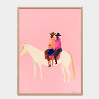 Lottie Rae Smooth Operator fine art canvas print in natural timber frame