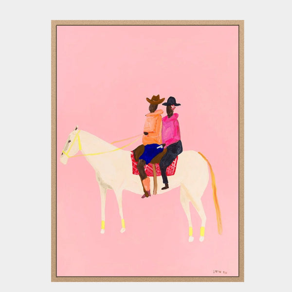 Lottie Rae Smooth Operator fine art canvas print in natural timber frame
