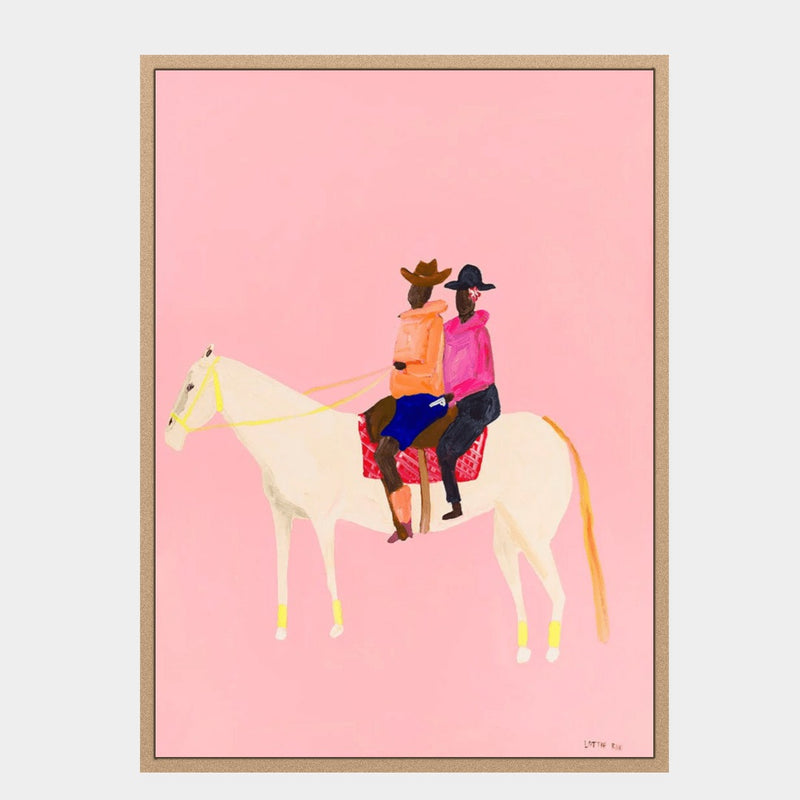 Lottie Rae Smooth Operator fine art canvas print in natural timber frame
