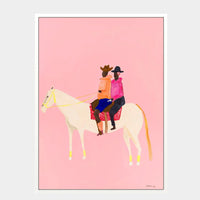 Lottie Rae Smooth Operator fine art canvas print in white stained timber frame