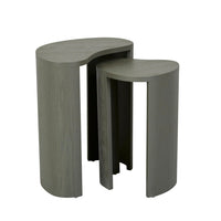 GlobeWest Oberon Curve Set Of 2 Side Table - Thyme