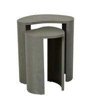 GlobeWest Oberon Curve Set Of 2 Side Table - Thyme