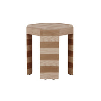 GlobeWest Reese Octo Side Table - Biscotti