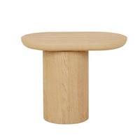 GlobeWest Seb Pedestal Side Table, Oak