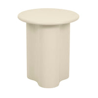 GlobeWest Artie Wave Side Table - Putty