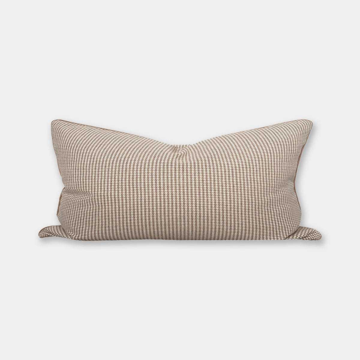 norsuSTUDIO Cushions norsu STUDIO - Forma Collection - Eden Lumbar Cushion, Honey Houndstooth 90 x 40cm