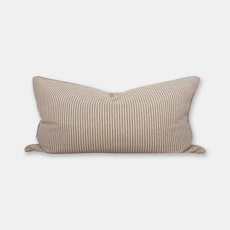 norsuSTUDIO Cushions norsu STUDIO - Forma Collection - Eden Lumbar Cushion, Honey Houndstooth 90 x 40cm