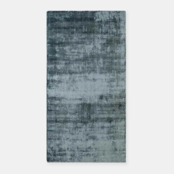 GlobeWest Tepih Tide Rug marine color hand woven viscose wool indoor area rug with ripple ocean design