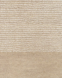 Baya Mayfair Floor Rug in pearly taupe with linen stripes and wool-blend pile