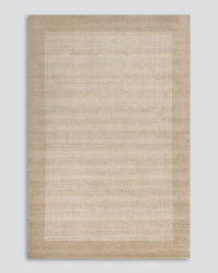 Baya Mayfair Floor Rug in abalone with linen stripes and wool blend pile, hand-knotted and available in multiple sizes