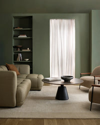 Baya Mayfair Floor Rug in pearly taupe with linen stripes and wool blend pile