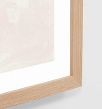 Close-up of Middle of Nowhere Mediterranean Alfresco Blue 1 print with oak frame and white border from Middle of Nowhere Collection