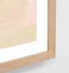 Framed Middle of Nowhere Mediterranean Alfresco Dusk 4 print with oak frame and white border