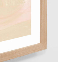 Framed Middle of Nowhere Mediterranean Alfresco Dusk 4 print with oak frame and white border