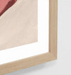 Close-up of Middle of Nowhere Mediterranean Alfresco Dusk 6 Print in oak frame with white border and glass protection