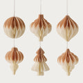 norsu Merry Merry Paper Assorted Decoration Set, Blush/Cream