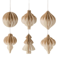 norsu Merry Merry paper decoration set in latte and cream