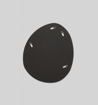 Middle of Nowhere Miller Pool Mirror, Black, 60 x 65cm - reverse showing fixings