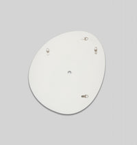 Middle of Nowhere Miller Pool Mirror, Bright White, 60 x 65cm - reverse showing fixings