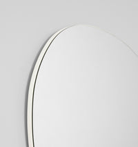 Middle of Nowhere Miller Pool Mirror, Bright White, 60 x 65cm - corner detail